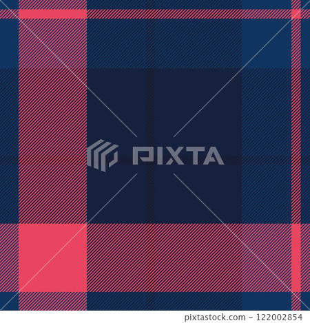 Ornamental background plaid pattern, rag check tartan seamless. Birthday card vector textile texture fabric in dark and blue colors. Ornamental background plaid pattern, rag check tartan seamless. Birthday card vector textile texture fabric in dark and blue colors. 122002854