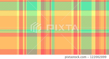 Golf seamless textile plaid, installing fabric texture tartan. Performance pattern vector background check in orange and mint colors. Golf seamless textile plaid, installing fabric texture tartan. Performance pattern vector background check in orange and mint colors. 122002899