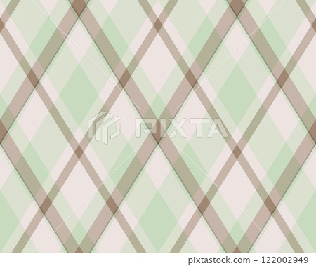 Argyle pattern of geometric rhombus. Harlequin check wallpaper design. Classic diamond shaped textile material for web background, print fabric clothing, sweater, wrapping paper, gift card, invitation 122002949