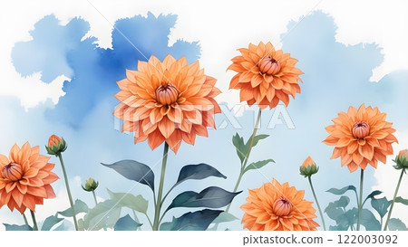 秋花大麗花圖 122003092