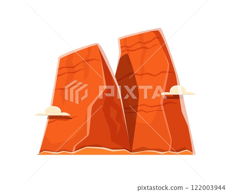 Letter M cowboy font, wild west typeface, western type, sheriff English alphabet. Cartoon vector abc character in shape of bold rocky desert landscape formations, featuring bright orange color Letter M cowboy font, wild west typeface, western type, sheriff English alphabet. Cartoon vector abc character in shape of bold rocky desert landscape formations, featuring bright orange color 122003944