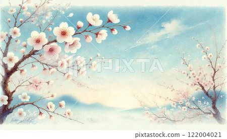 櫻花和藍天  櫻花和藍天 122004021