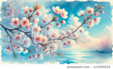 櫻花和藍天  櫻花和藍天 122004024