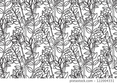 Botanical Line art Marigold abstract seamless plant pattern vector illustration. Black and white outline repeating floral Calendula print. Graphic design for Wallpaper Wedding Cover Wrapping Textile Botanical Line art Marigold abstract seamless plant pattern vector illustration. Black and white outline repeating floral Calendula print. Graphic design for Wallpaper Wedding Cover Wrapping Textile 122004331