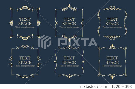 Antique frame_square set 01_gold 122004398