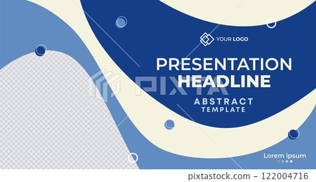 Creative Business Presentation Slides Template. Modern Company Profile Brochure Cover Design. Geometric Annual Report, Conference Event Invitation Template, for Flyer, Website Slider, Landing Page 122004716