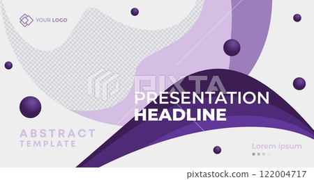 Creative Business Presentation Slides Template. Modern Company Profile Brochure Cover Design. Geometric Annual Report, Conference Event Invitation Template, for Flyer, Website Slider, Landing Page 122004717