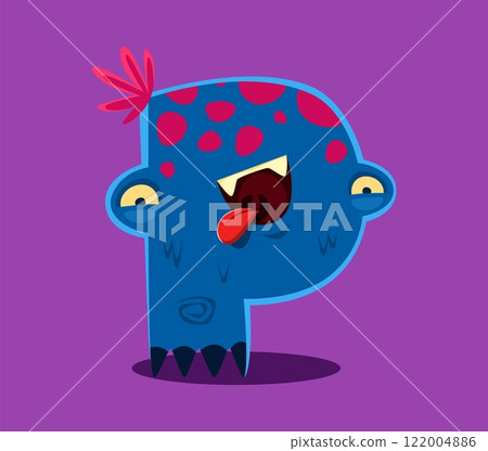 Halloween font letter P spooky monster character. Spooky fantasy monster personage ABC font letter, bizarre horror animal vector typeset symbol or crazy alien beast English alphabet element Halloween font letter P spooky monster character. Spooky fantasy monster personage ABC font letter, bizarre horror animal vector typeset symbol or crazy alien beast English alphabet element 122004886
