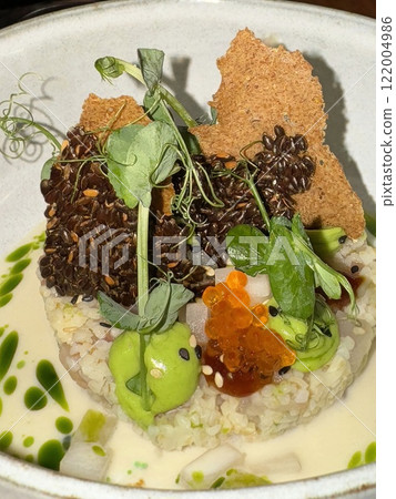 rice with pork and vegetables 122004986