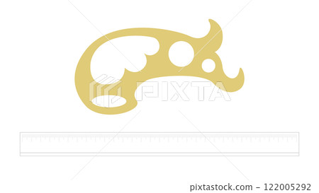 Illustration material for manga art: French curve and straight ruler Illustration material for manga art: French curve and straight ruler 122005292