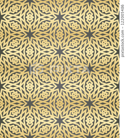 Islamic background with traditional style arabic. Seamless pattern for card, background, fabric or abstract design. Muslim ornament. Islamic background with traditional style arabic. Seamless pattern for card, background, fabric or abstract design. Muslim ornament. 122005486