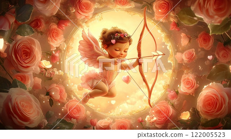 Valentine's day motifs and copy space 122005523