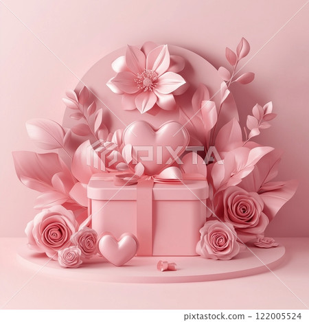 Valentine's day motifs and copy space 122005524