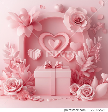 Valentine's day motifs and copy space 122005525