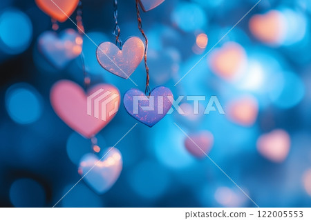 Valentine's day motifs and copy space 122005553