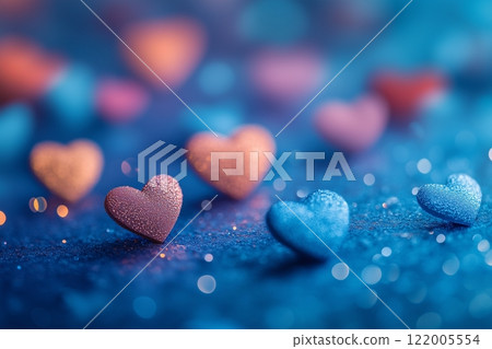 Valentine's day motifs and copy space 122005554