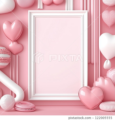 Valentine's day motifs and copy space Valentine's day motifs and copy space 122005555