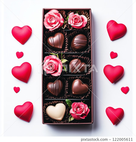 Valentine's day motifs and copy space 122005611