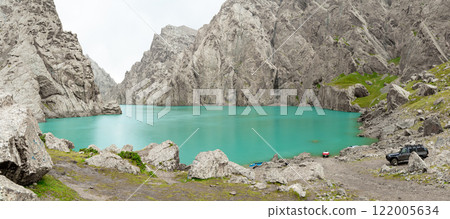 Amazing mountain lake Kelsuu, Kyrgyzstan 122005634