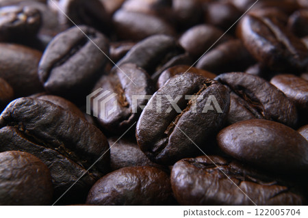 Image of coffee beans laid out Image of coffee beans laid out 122005704