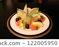 Welcome sweets with lots of fruit served at a hot spring inn 122005950
