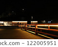 The road over the bridge in Nagato Yumoto illuminated at night 122005951