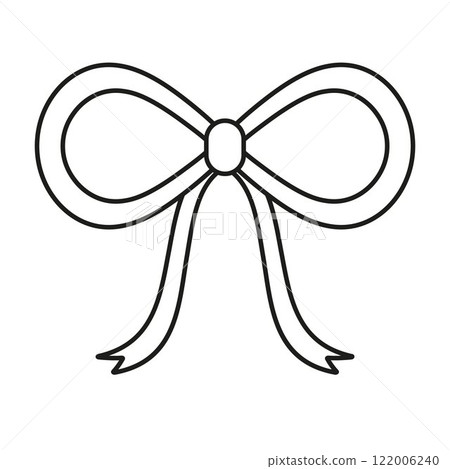 Vector flat outline bowtie Vector flat outline bowtie 122006240