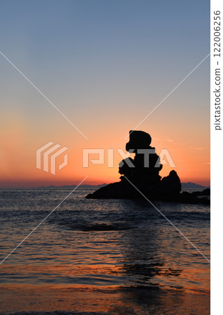 鹿兒島縣西海岸的人偶岩和漸變的美麗夜景 122006256