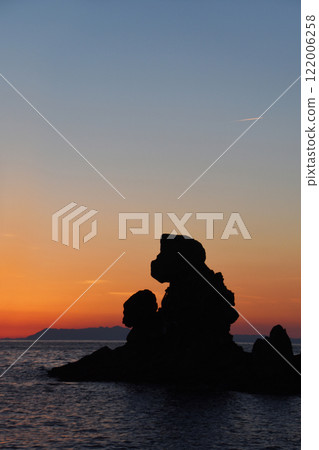 鹿兒島縣西海岸的人偶岩和漸變的美麗夜景 122006258