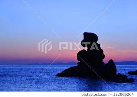 鹿兒島縣西海岸的人偶岩和漸變的美麗夜景 122006264