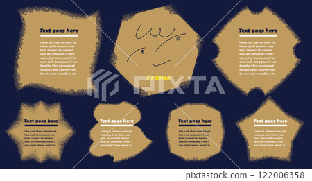 復古感覺郵票框架集、仿舊框架集、向量 122006358