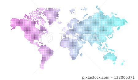 Dotted world map, business-like gradient 122006371