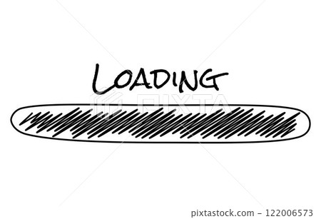loading bar childish drawn by hand loading bar childish drawn by hand 122006573