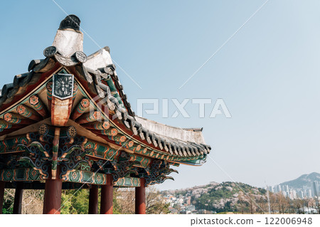 Dongnae Eupseong traditional pavilion at spring in Busan, Korea 122006948