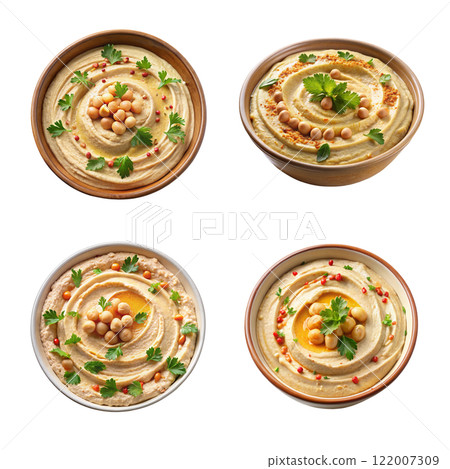 3d rendering of beautiful and realistic Hummus 122007309