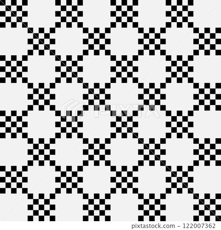 Pixel art seamless pattern. Art deco. Geometric. elegant background. Beautiful texture for wallpaper, wrapping, fashion, fabric, card, print 122007362