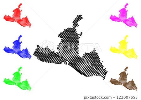 Ramgarh district (Jharkhand State, Republic of India, North Chotanagpur division) map vector illustration, scribble sketch Ramgarh map Ramgarh district (Jharkhand State, Republic of India, North Chotanagpur division) map vector illustration, scribble sketch Ramgarh map 122007655