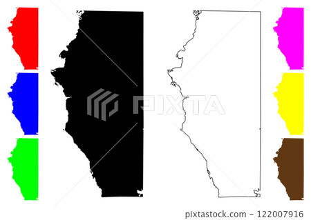 Adams County, State of Wisconsin (U.S. county, United States of America, US) map vector illustration, scribble sketch Adams map 122007916