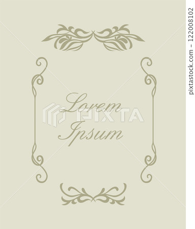 Vintage frame beige. Elegant save the date card , vintage wedding invitation or announcement template, hand drawn. Not AI, Vector illustration Vintage frame beige. Elegant save the date card , vintage wedding invitation or announcement template, hand drawn. Not AI, Vector illustration 122008102