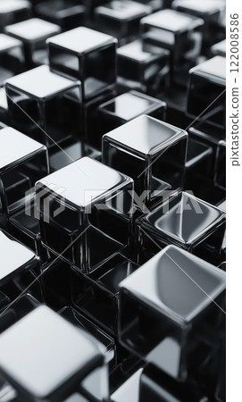 cubes arranged in repeating grid forming glossy geometric backdrop with reflective surfaces and ambiance copyspace concept of tech marketing design cubes arranged in repeating grid forming glossy geometric backdrop with reflective surfaces and ambiance copyspace concept of tech marketing design 122008586