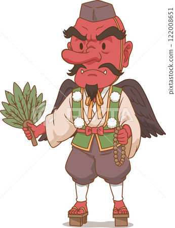 Cartoon character of Tengu, God in Japanese mythology and folklore. Cartoon character of Tengu, God in Japanese mythology and folklore. 122008651