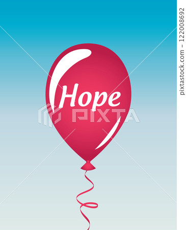 pink balloons with word hope isolated vector illustration pink balloons with word hope isolated vector illustration 122008692