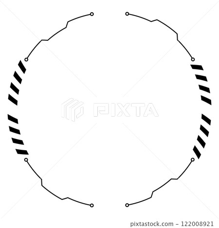Cyberpunk circular frame - Black 122008921