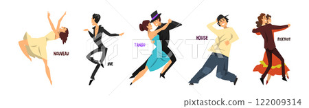 Dancing People Character Performing Different Dance Vector Set Dancing People Character Performing Different Dance Vector Set 122009314
