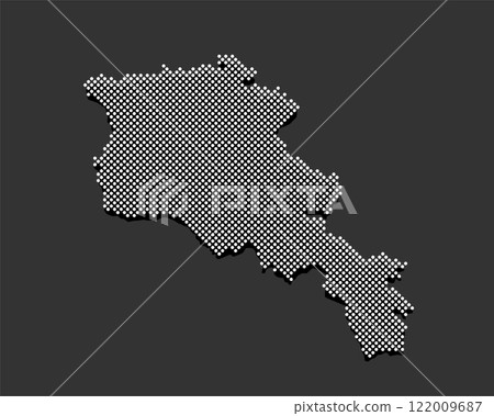 Vector map Armenia for points, dotted template Vector map Armenia for points, dotted template 122009687