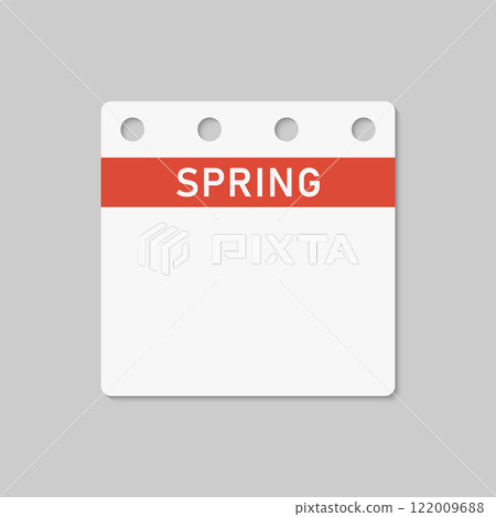Icon page calendar - season spring, empty space Icon page calendar - season spring, empty space 122009688