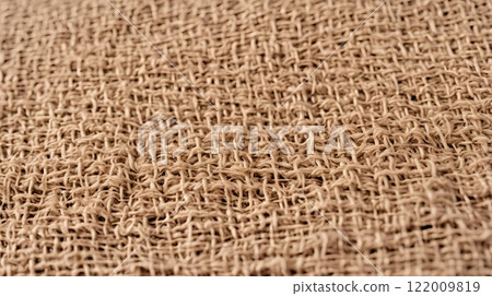 Durable and environmentally friendly burlap fabric known for its strength and resilience, ideal for various crafting and eco-conscious projects. AI Generated 122009819