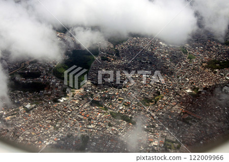 Aerial view of the cityscape near Sao Paulo 122009966