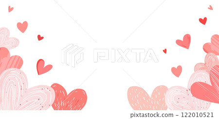 Various heart frames. Vector illustration (banner design) 122010521
