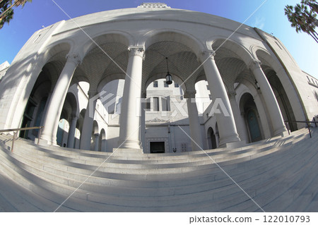 Front Steps and Arches of the Los Angeles City Hall - Fisheye Lens Front Steps and Arches of the Los Angeles City Hall - Fisheye Lens 122010793